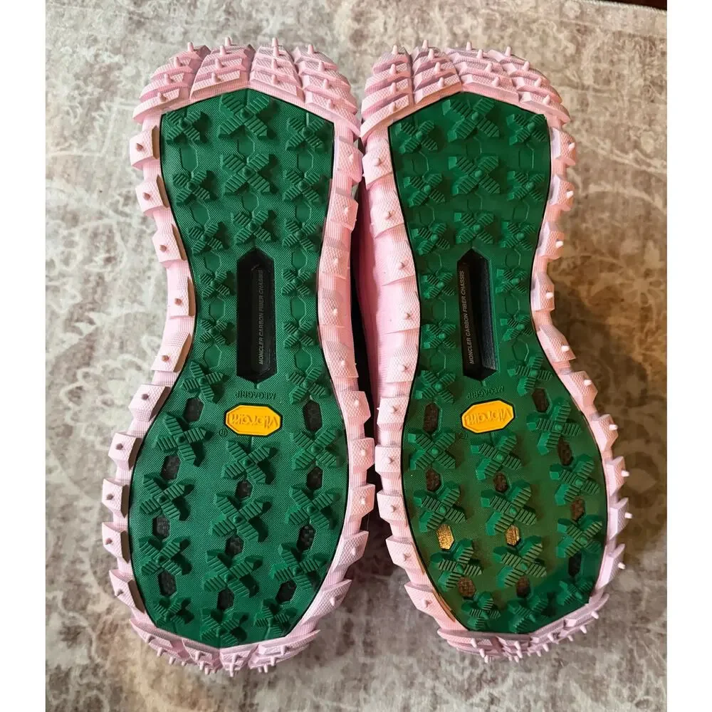 $995 NIB Moncler Trailgrip Pink Green GTX Low-Top Sneakers Shoes Size 44(11)D